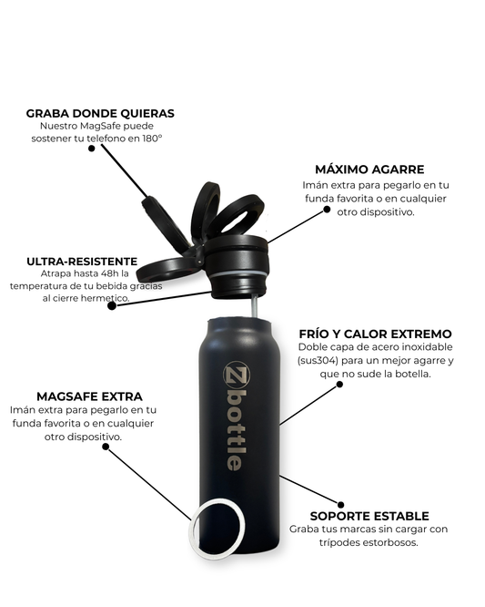 Zbottle - Botella con soporte magnetico
